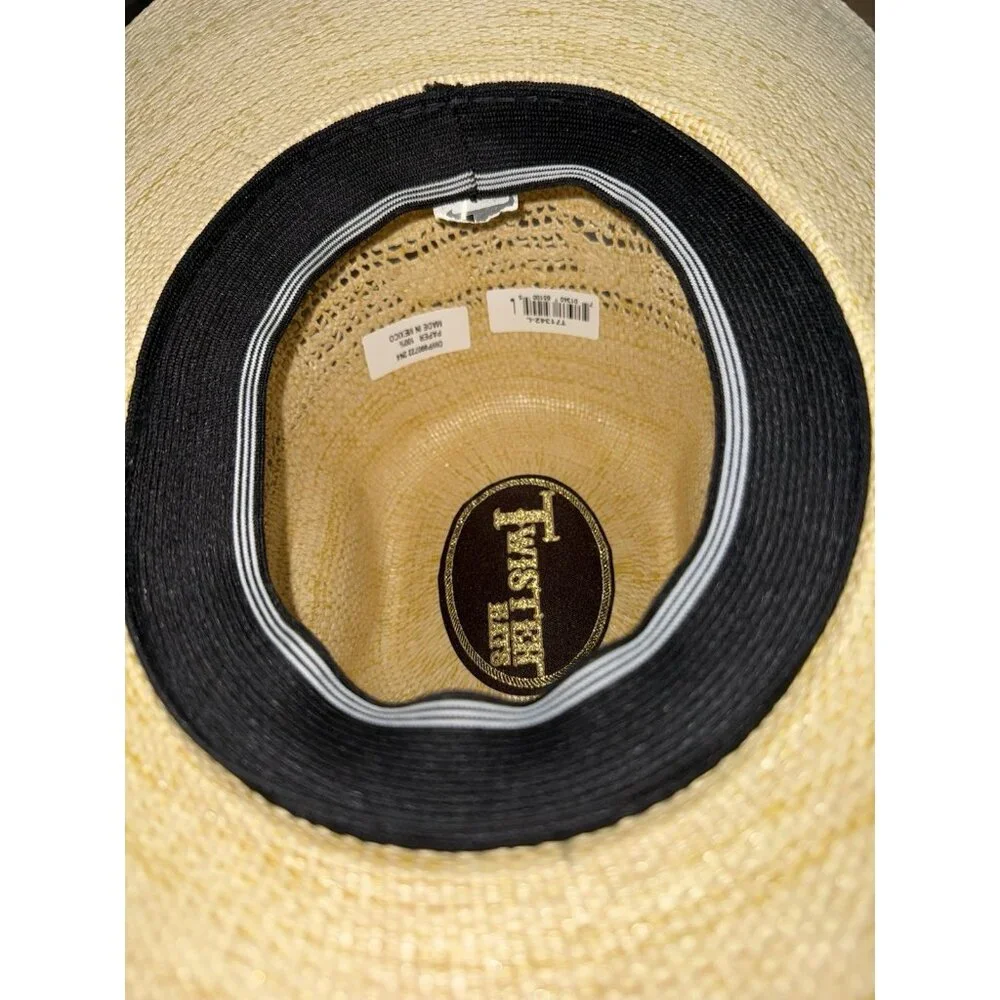 Twister Cowboy Hat Western Woven Paper Straw Hat Vented Size Large Youth Rodeo